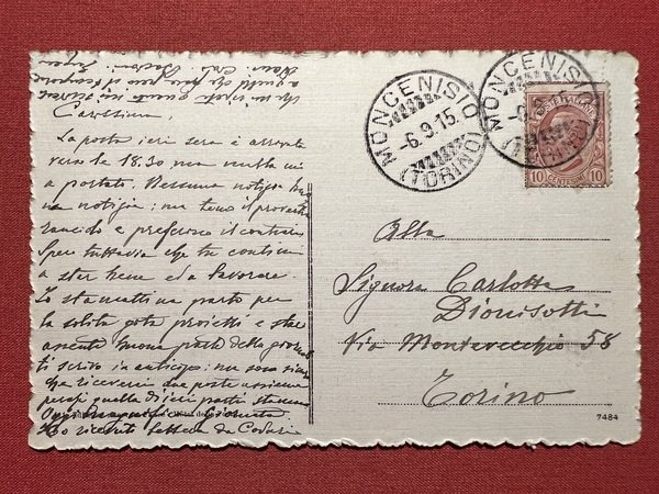 Cartolina - Moncenisio - Lago Grande - 1915