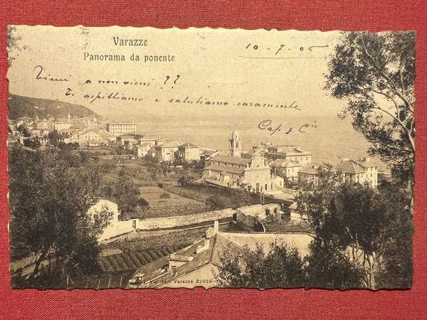 Cartolina - Varazze ( Savona ) - Panorama da Ponente …