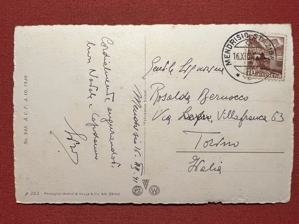 Cartolina - Svizzera - Lugano - Quai e Monte San …