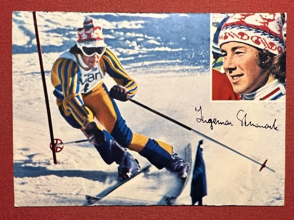 Cartolina - Caber - Sciatore alpino Ingemar Stenmark - 1970 …