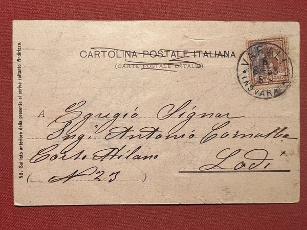Cartolina - In Valsesia - Cervatto - 1905