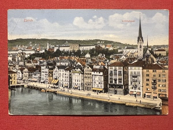Cartolina - Svizzera - Zürich - Limmatquai - 1912