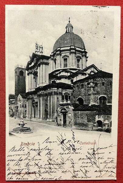 Cartolina - Brescia - Cattedrale - 1902