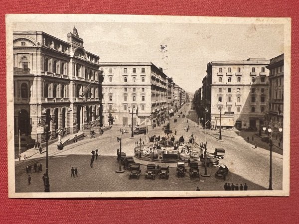 Cartolina - Napoli - Piazza della Borsa - 1933