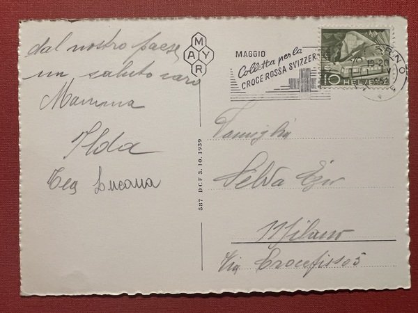 Cartolina - Svizzera - Locarno - Panorama - 1951