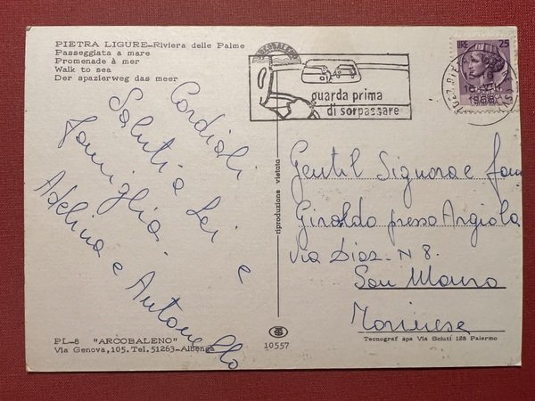 Cartolina - Pietra Ligure - Riviera delle Palme - Passeggiata …