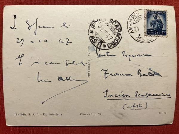 Cartolina - La Spezia - Giardini - 1947