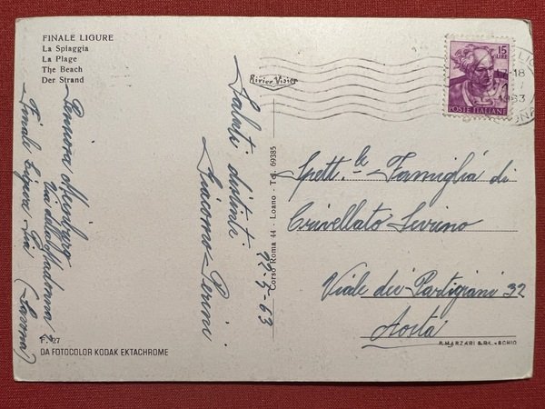 Cartolina - Finale Ligure ( Savona ) - La Spiaggia … | Immagine principale