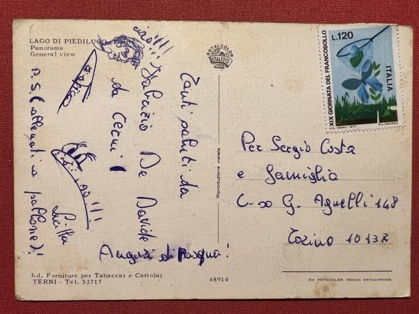 Cartolina - Lago di Piediluco ( Terni ) - Panorama …
