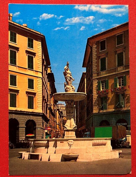 Cartolina - Genova - Piazza Colombo - La Fontana - …