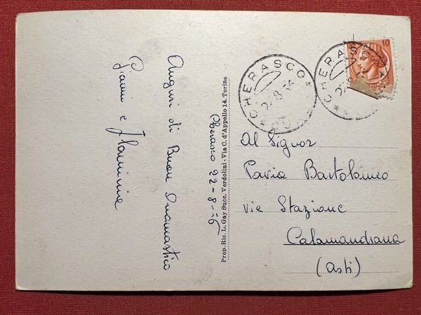 Cartolina - Cherasco ( Cuneo ) - Castello Visconteo - …