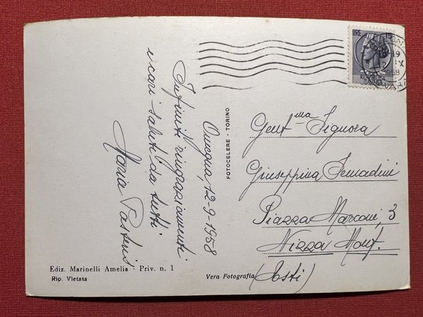 Cartolina - Lago d'Orta - Omegna - 1958