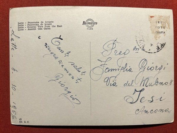 Cartolina - Riviera dei Fiori - Latte - Panorama da …