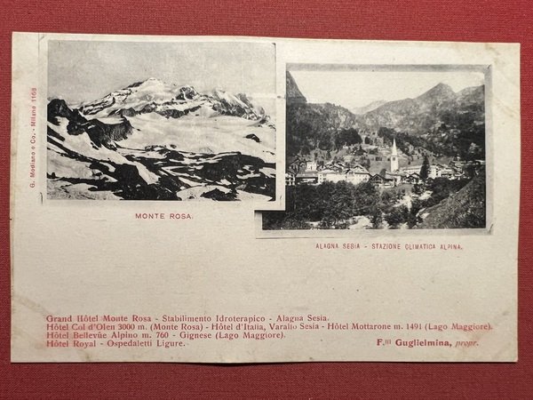 Cartolina - Alagna Sesia - Stazione Climatica Alpina - Monte …