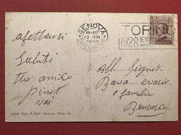 Cartolina - Genova - Il Lido - 1928 | Immagine principale