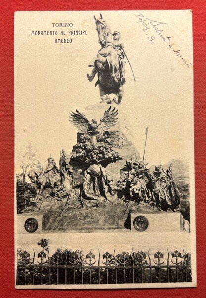 Cartolina - Torino - Monumento al Principe Amedeo - 1904