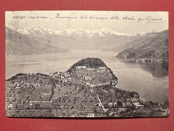 Cartolina - Bellagio - Lago di Como - 1913