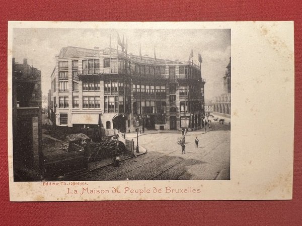 Cartolina - La Maison du Peuple de Bruxelles - 1900 …