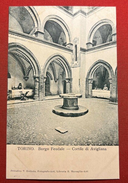 Cartolina - Torino - Borgo Feudale - Cortile di Avigliana … | Immagine principale