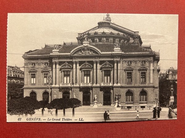 Cartolina - Genève - Le Grand Theatre - 1920 ca. | Immagine principale