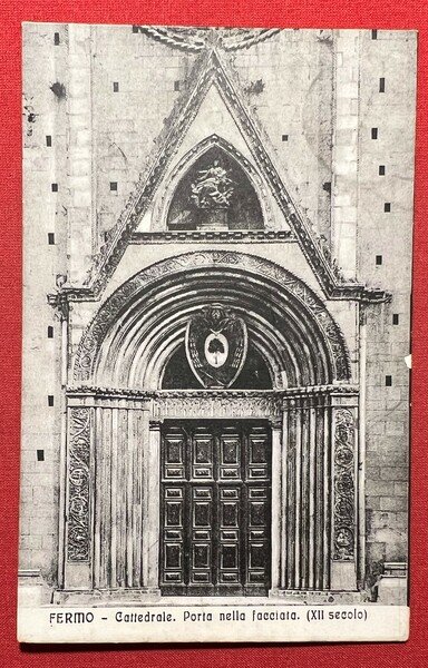 Cartolina - Fermo - Cattedrale - Porta nella Facciata - …