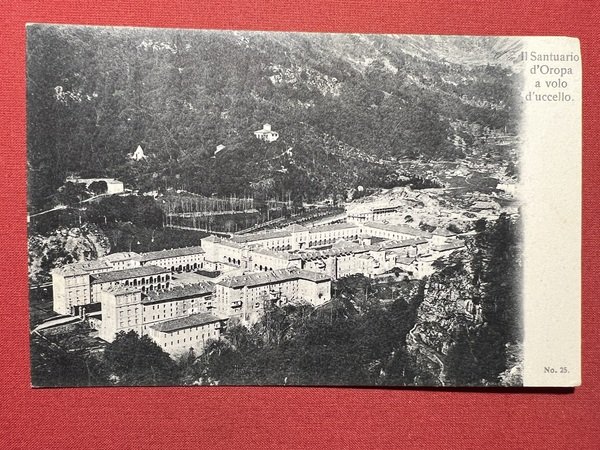 Cartolina - Il Santuario d'Oropa a volo d'Uccello - 1904