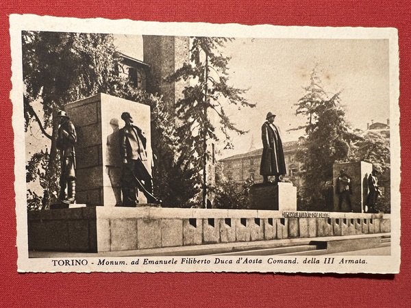 Cartolina - Torino - Monumento a Emanuele Filiberto Duca d'Aosta …