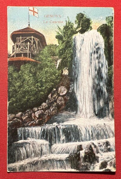 Cartolina - Genova - La Cascata - 1920