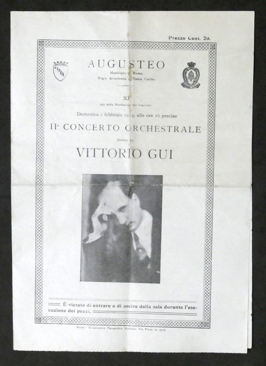 2° Concerto Orchestrale diretto da Vittorio Guti - Programma - … | Immagine principale