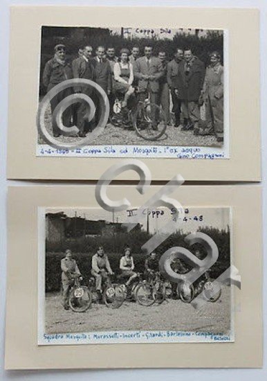 2 foto epoca II Coppa Sila aprile 1948 Squadra Mosquito …