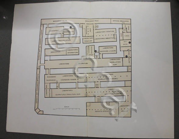 3 Stampe cromolitografiche piantine azienda cappelli Borsalino Alessandria 1910