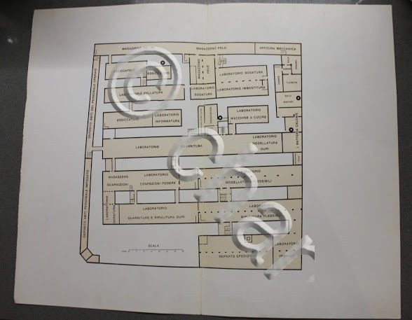 3 Stampe cromolitografiche piantine azienda cappelli Borsalino Alessandria 1910