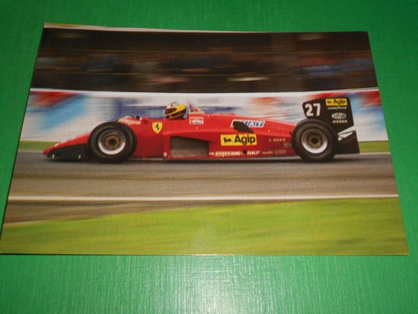 Cartolina Automobilismo F1 - Michele Alboreto - Ferrari 1984 ca.