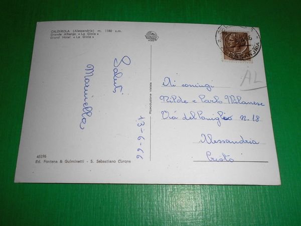 Cartolina Caldirola ( Alessandria ) - Grande Albergo La Gioia … | Immagine Gallery 2