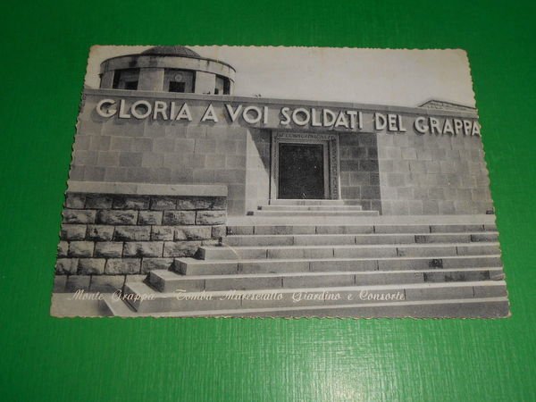 Cartolina Monte Grappa - Tomba Maresciallo Giardino e Consorte 1952