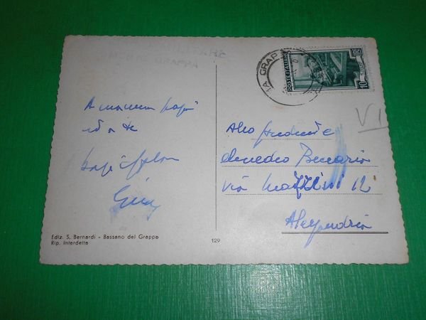 Cartolina Monte Grappa - Tomba Maresciallo Giardino e Consorte 1952