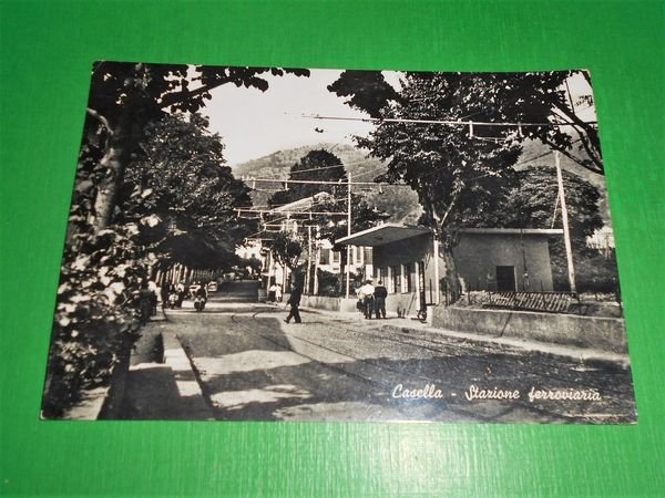 Cartolina Casella - Stazione ferroviaria 1955