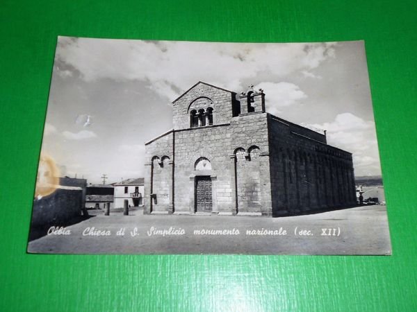 Cartolina Olbia - Chiesa di S. Simplicio 1950 ca