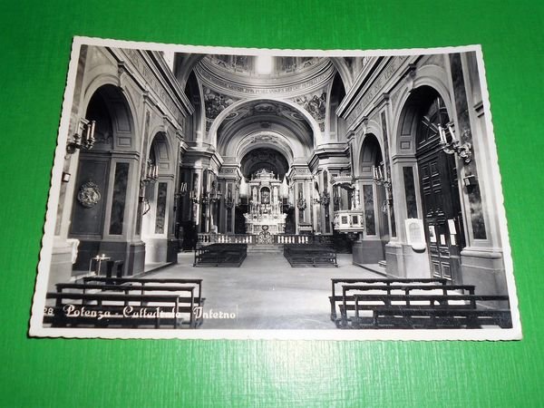 Cartolina Potenza - Cattedrale - Interno 1957