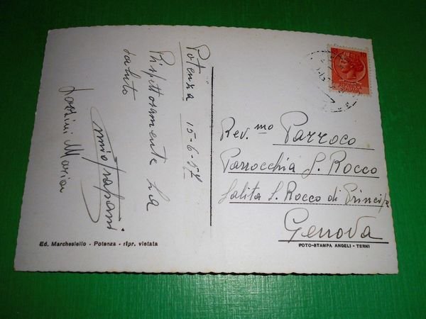Cartolina Potenza - Cattedrale - Interno 1957