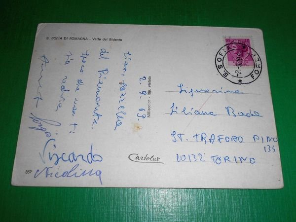 Cartolina S. Sofia di Romagna - Valle del Bidente 1969