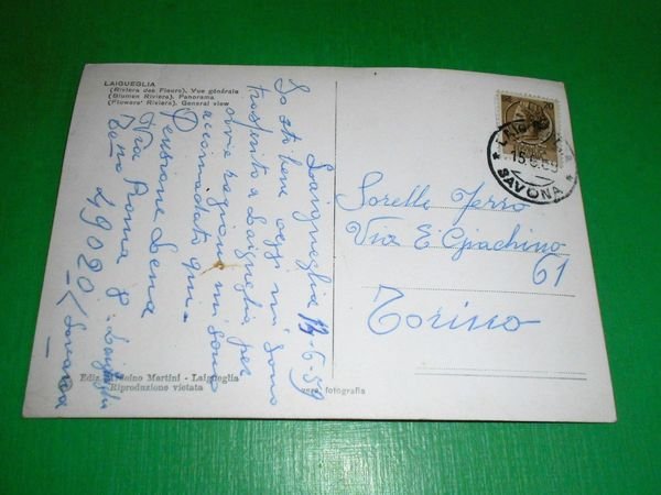 Cartolina Laigueglia - Veduta generale 1959