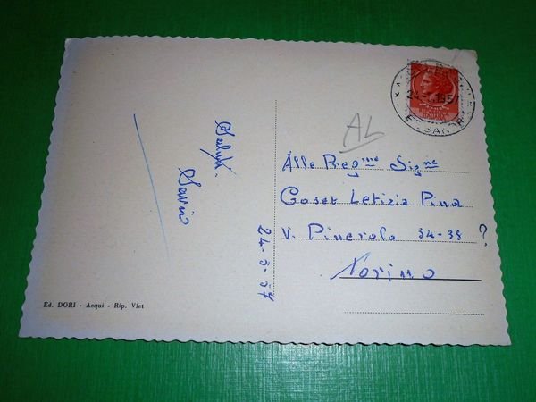 Cartolina Acqui Terme - Albergo Regina e Stabilimenti Esterni 1957 | Immagine Gallery 2