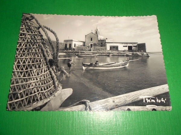 Cartolina Lipari -- Marina piccola -- 1950 ca