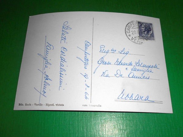 Cartolina In Valsesia - Campertogno dalla Pianaccia 1964