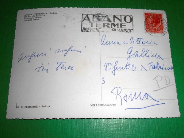 Cartolina Arquà Petrarca ( Padova ) - Casa del Petrarca …