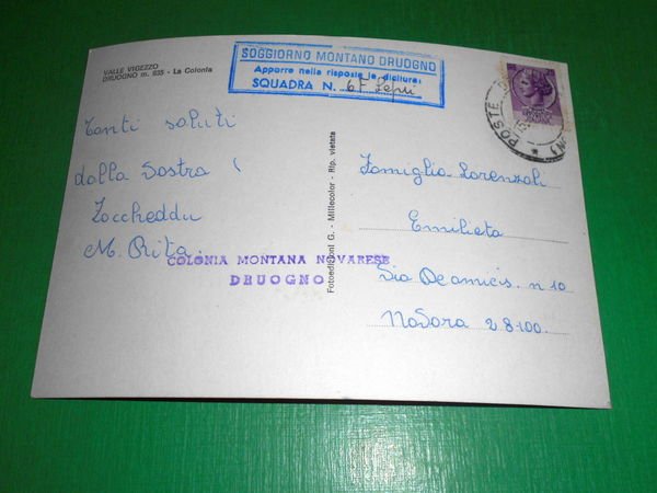 Cartolina Valle Vigezzo - Druogno - La Colonia 1965
