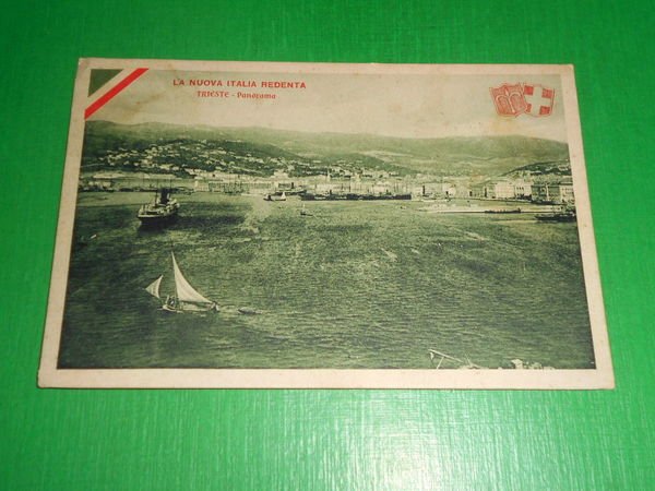 Cartolina La Nuova Italia Redenta - Trieste - Panorama 1915