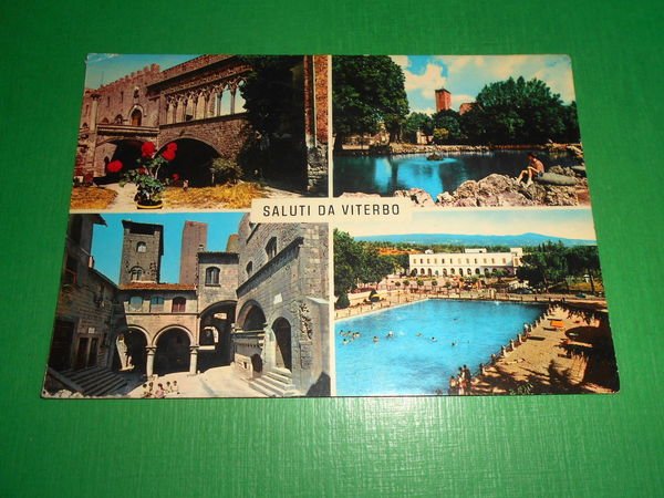 Cartolina Saluti da Viterbo - Vedute diverse 1974.