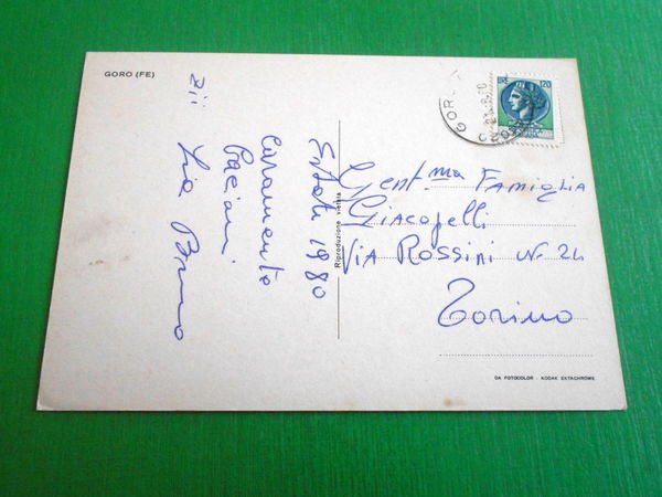Cartolina Goro ( Ferrara ) - Il porto 1980.